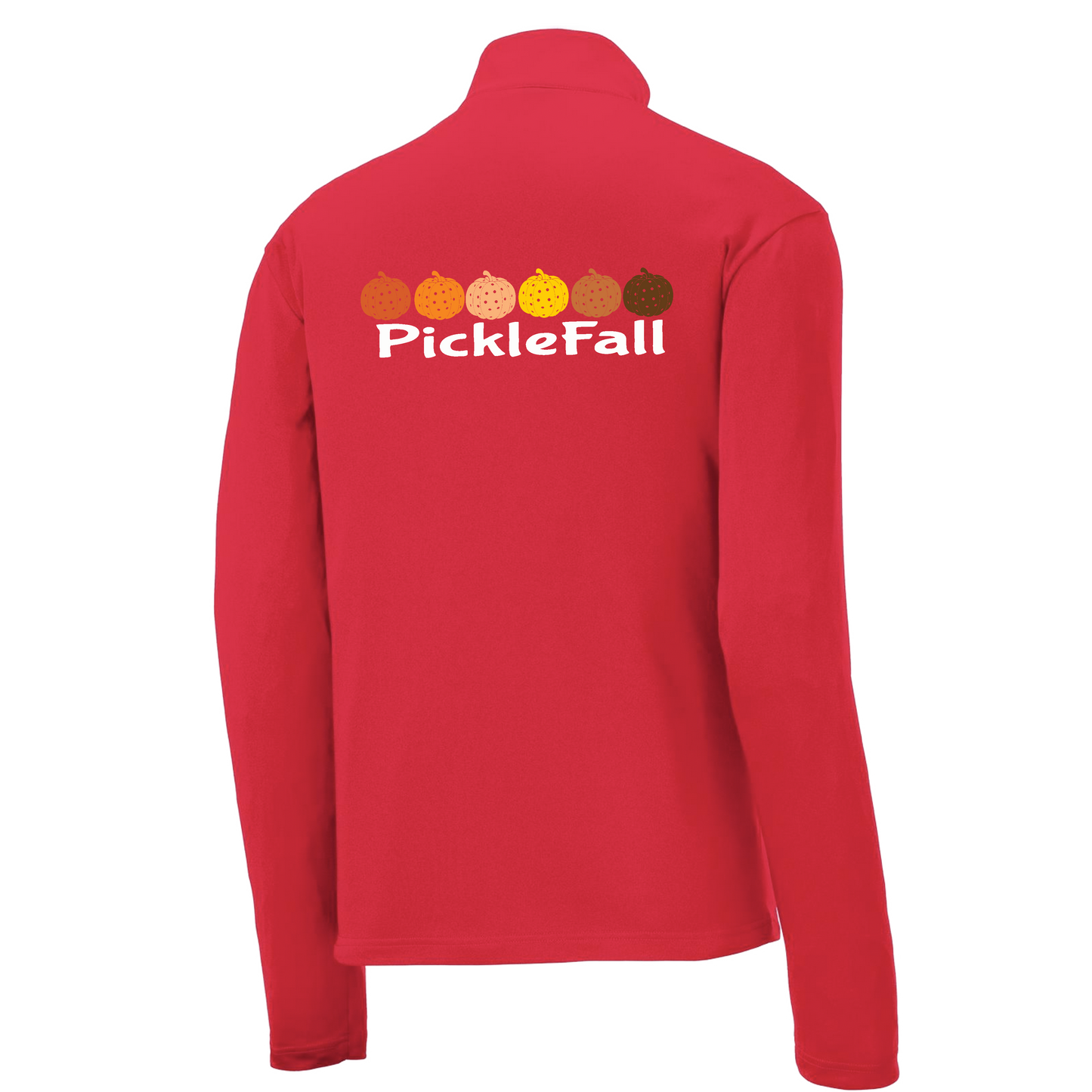 Picklefall | Men's 1/4 Zip Long Sleeve Pullover Athletic Shirt | 100% Polyester