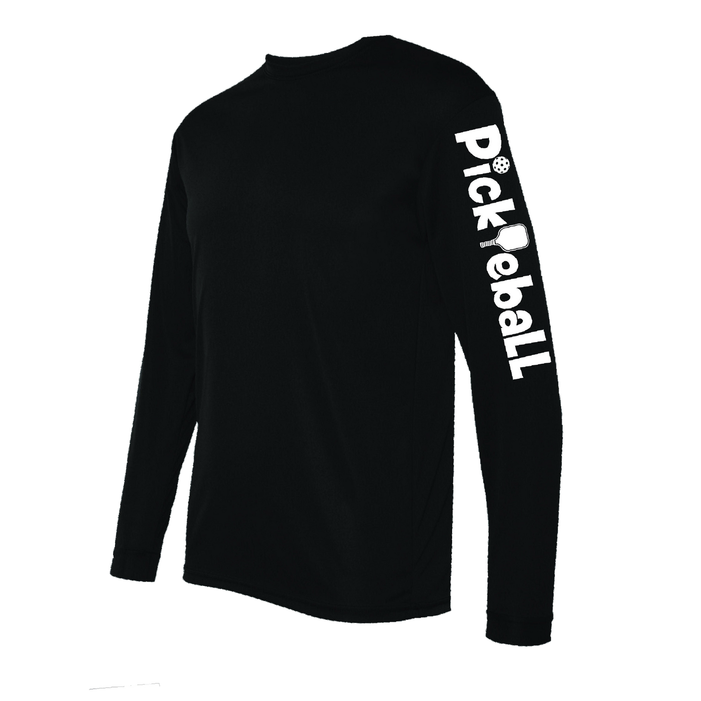 Pickleball (Horizontal) | Clearance Men’s Raglan Long Sleeve Pickleball Shirt | 100% Polyester