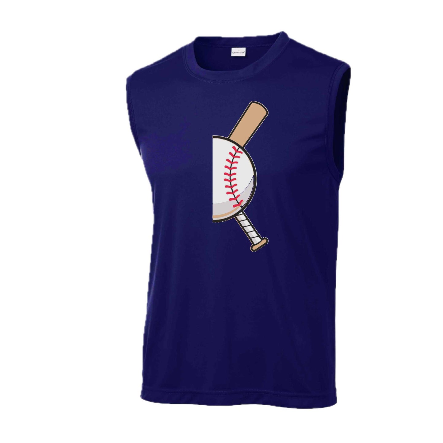 Curveball | Men's Sleeveless Athletic Baseball Performance T-Shirt | 100% Polyester