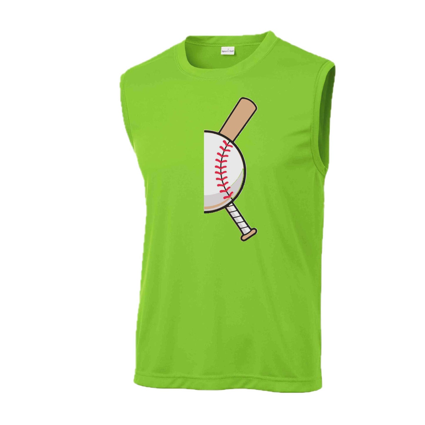 Curveball | Men's Sleeveless Athletic Baseball Performance T-Shirt | 100% Polyester