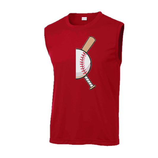 Curveball | Men's Sleeveless Athletic Baseball Performance T-Shirt | 100% Polyester