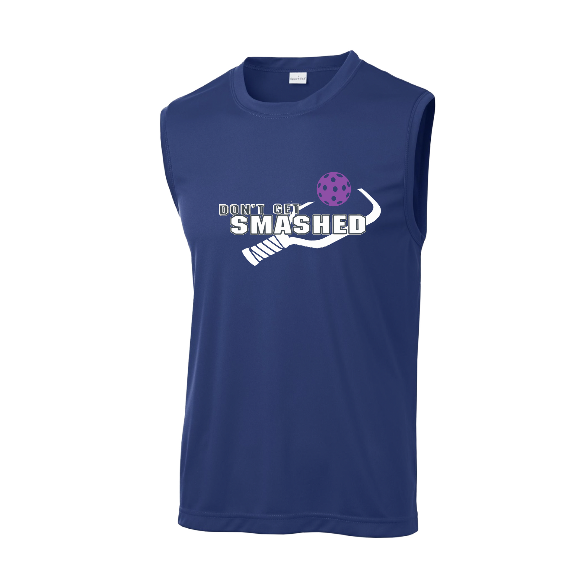 Lightweight, airy, and moisture-wicking styles of Don't Get Smashed shirts come in pickleball colors--purple, rainbow, white, and yellow. Featuring PosiCharge tech that ensures colorfastness and prevents logo fading, their removable tags and set-in sleeves make for all-day comfort.
