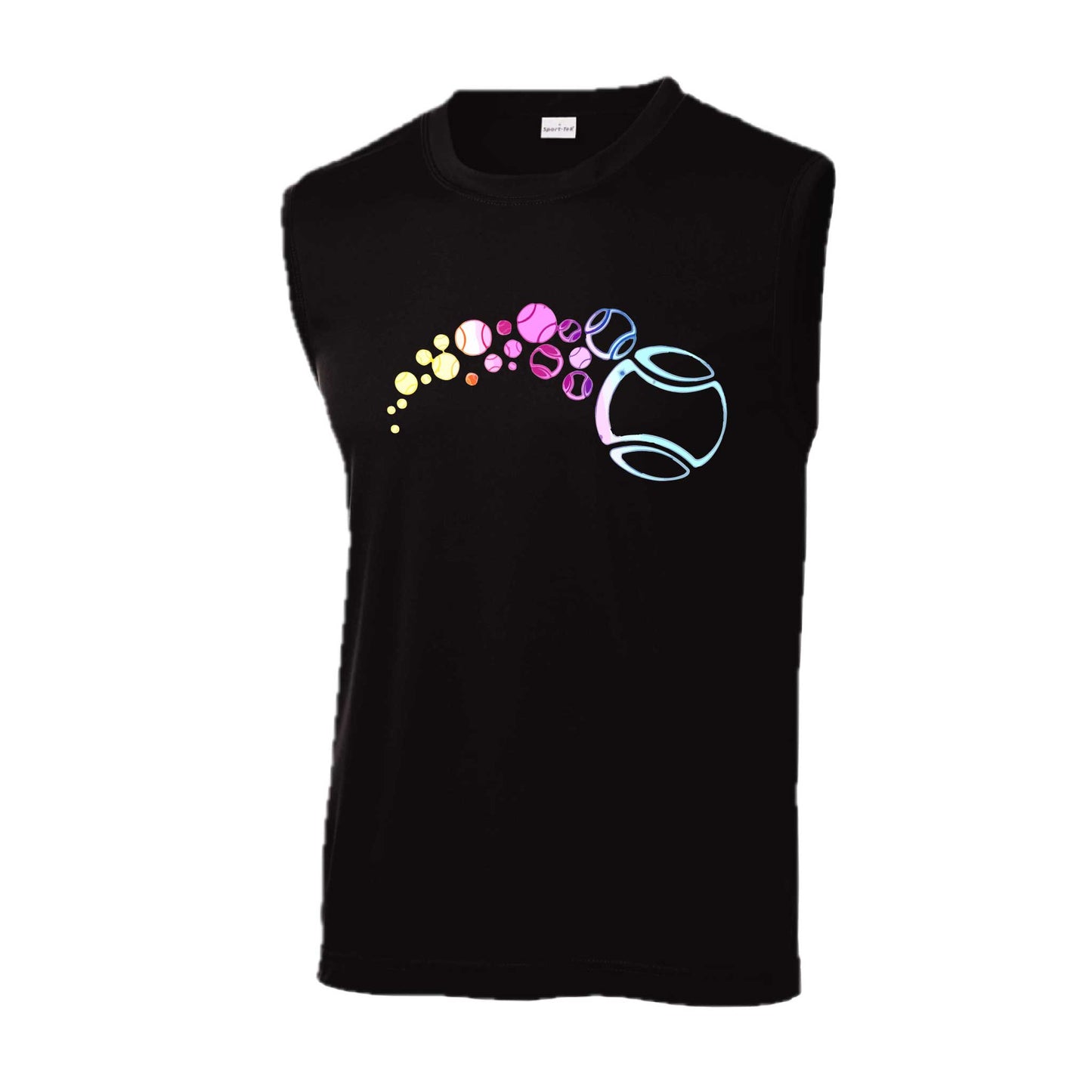 Tennis Focus | Men's Sleeveless Athletic Tennis Performance T-Shirt | 100% Polyester