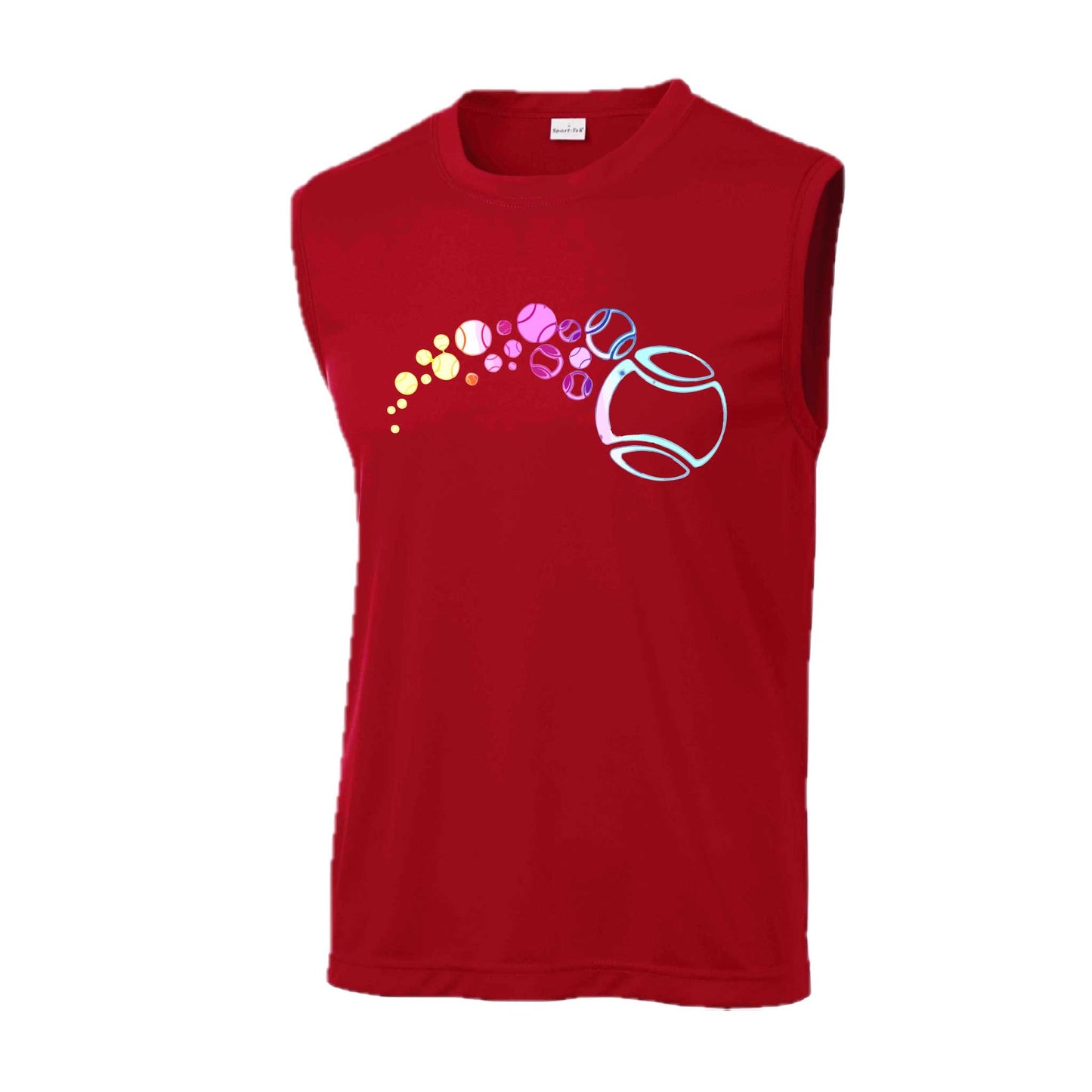 Tennis Focus | Men's Sleeveless Athletic Tennis Performance T-Shirt | 100% Polyester