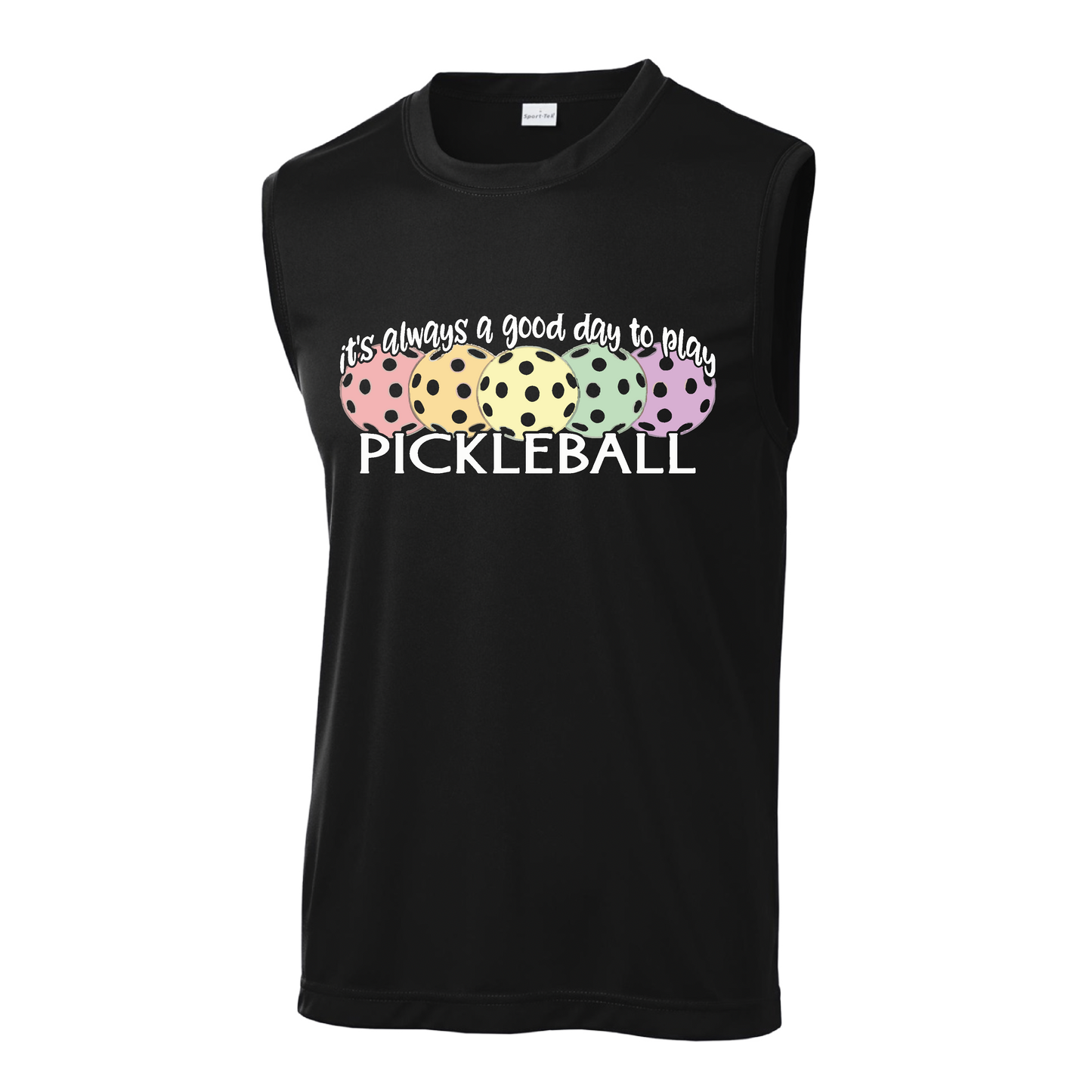 It's Always a Good Day to Play Pickleball | Men's Sleeveless Athletic Shirt | 100% Polyester