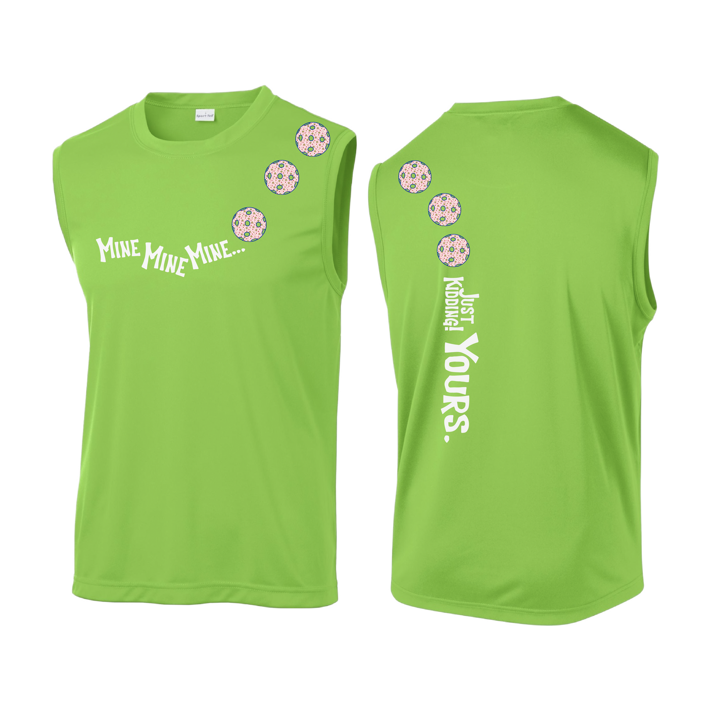 Mine JK Yours (Pickleballs With Stars) | Men's Sleeveless Athletic Shirt | 100% Polyester