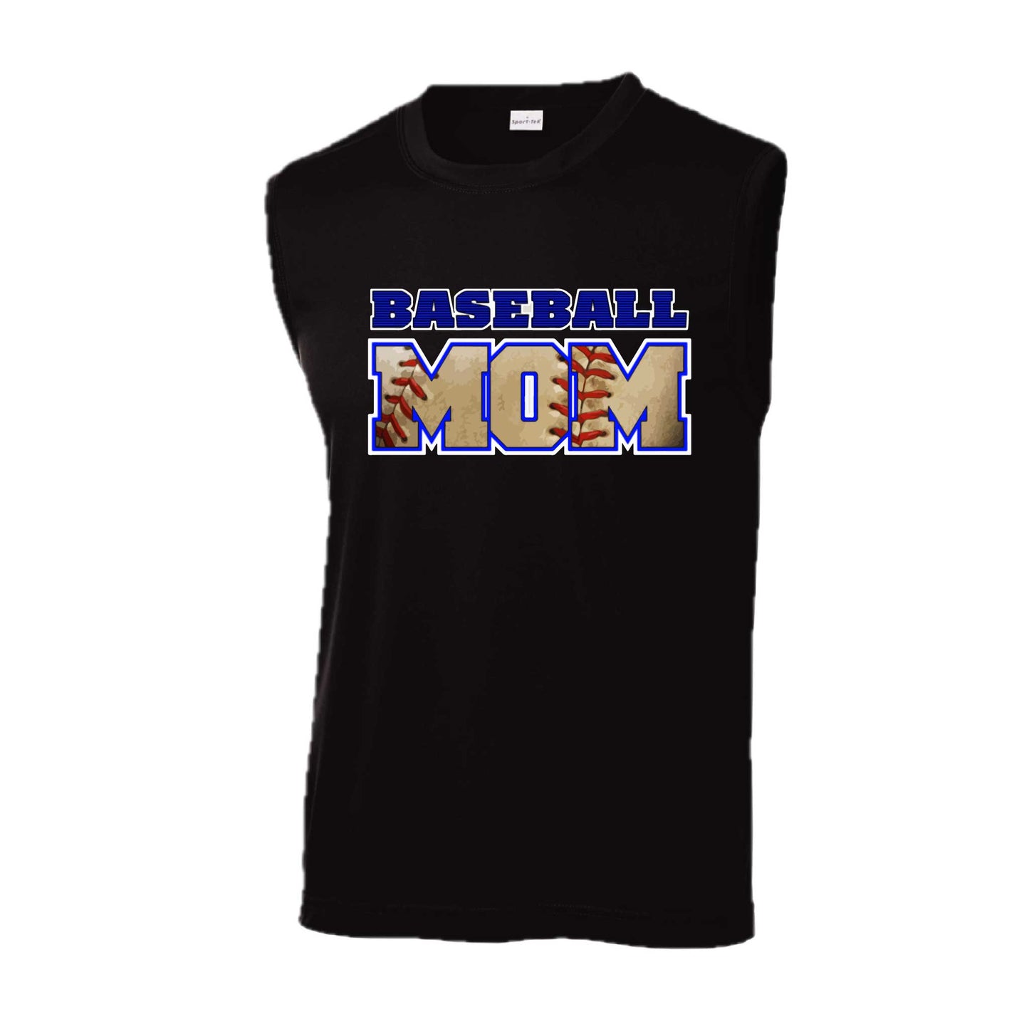 Baseball Mom | Men's Sleeveless Athletic Baseball Performance T-Shirt | 100% Polyester