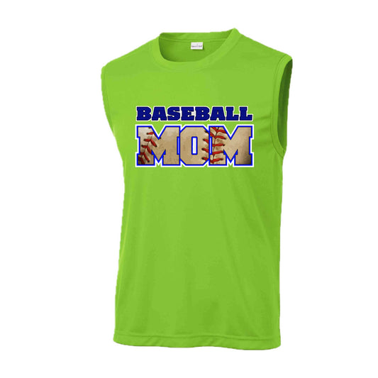 Baseball Mom | Men's Sleeveless Athletic Baseball Performance T-Shirt | 100% Polyester