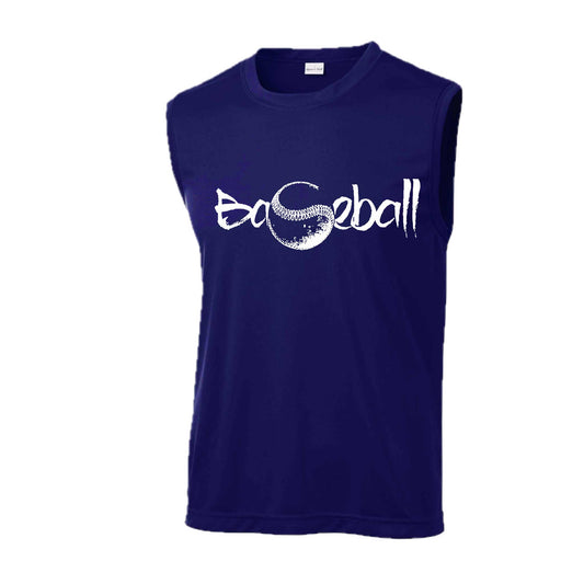 Pitch Perfect | Men's Sleeveless Athletic Baseball Performance T-Shirt | 100% Polyester