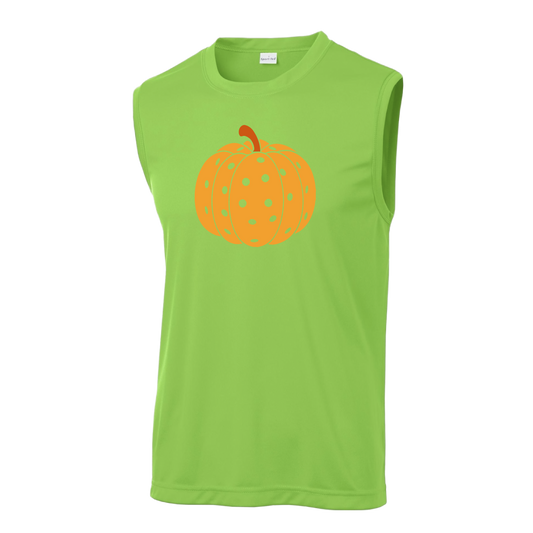 Pumpkin Pickleball | Men's Sleeveless Athletic Shirt | 100% Polyester