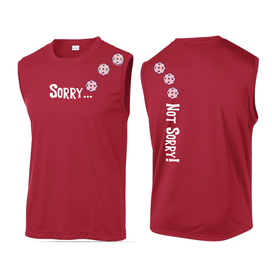 Sorry Not Sorry (Pickleballs With Stars) | Men's Sleeveless Athletic Shirt | 100% Polyester