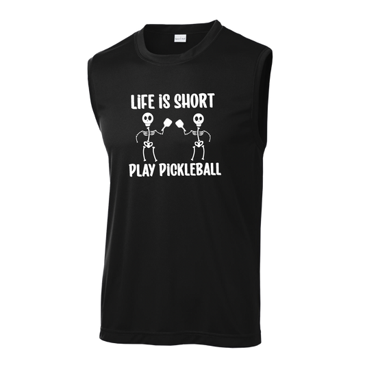 Life is Short Skeletons | Men's Sleeveless Athletic Shirt | 100% Polyester