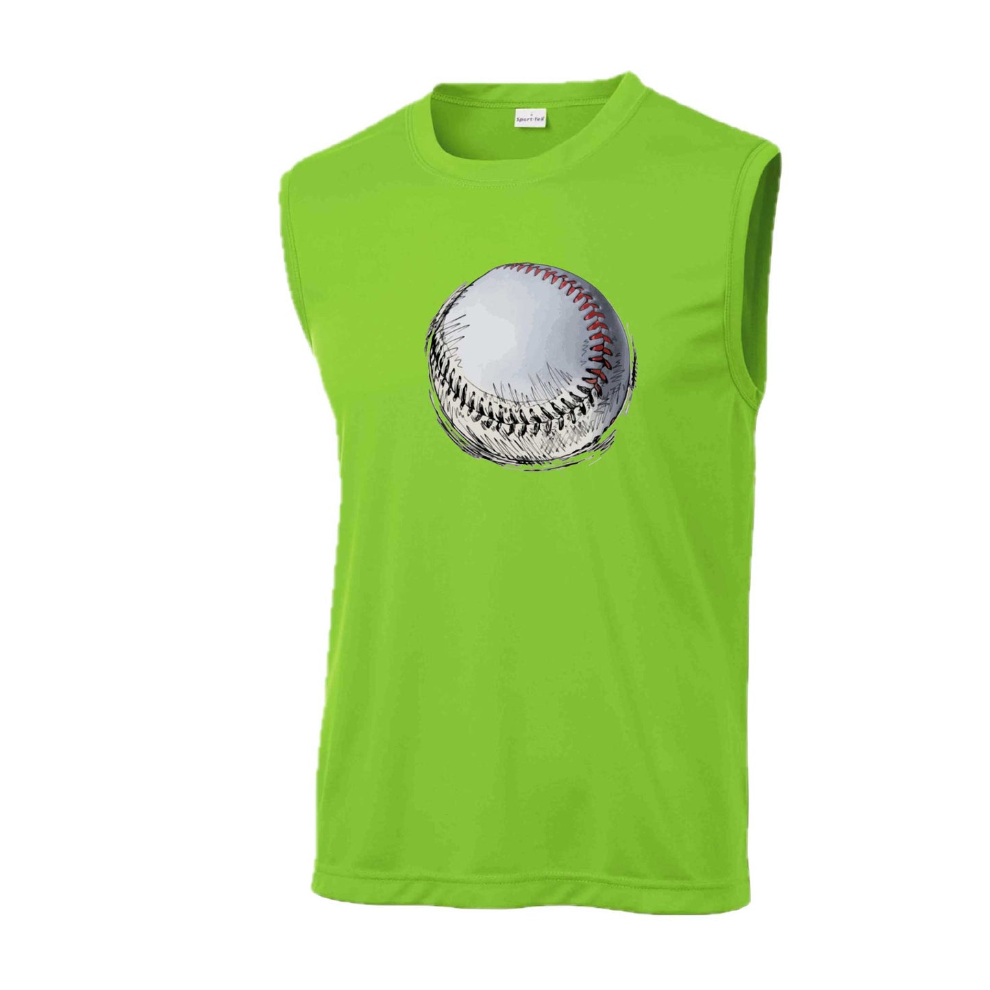 Baseball Sketched | Men's Sleeveless Athletic Baseball Performance T-Shirt | 100% Polyester