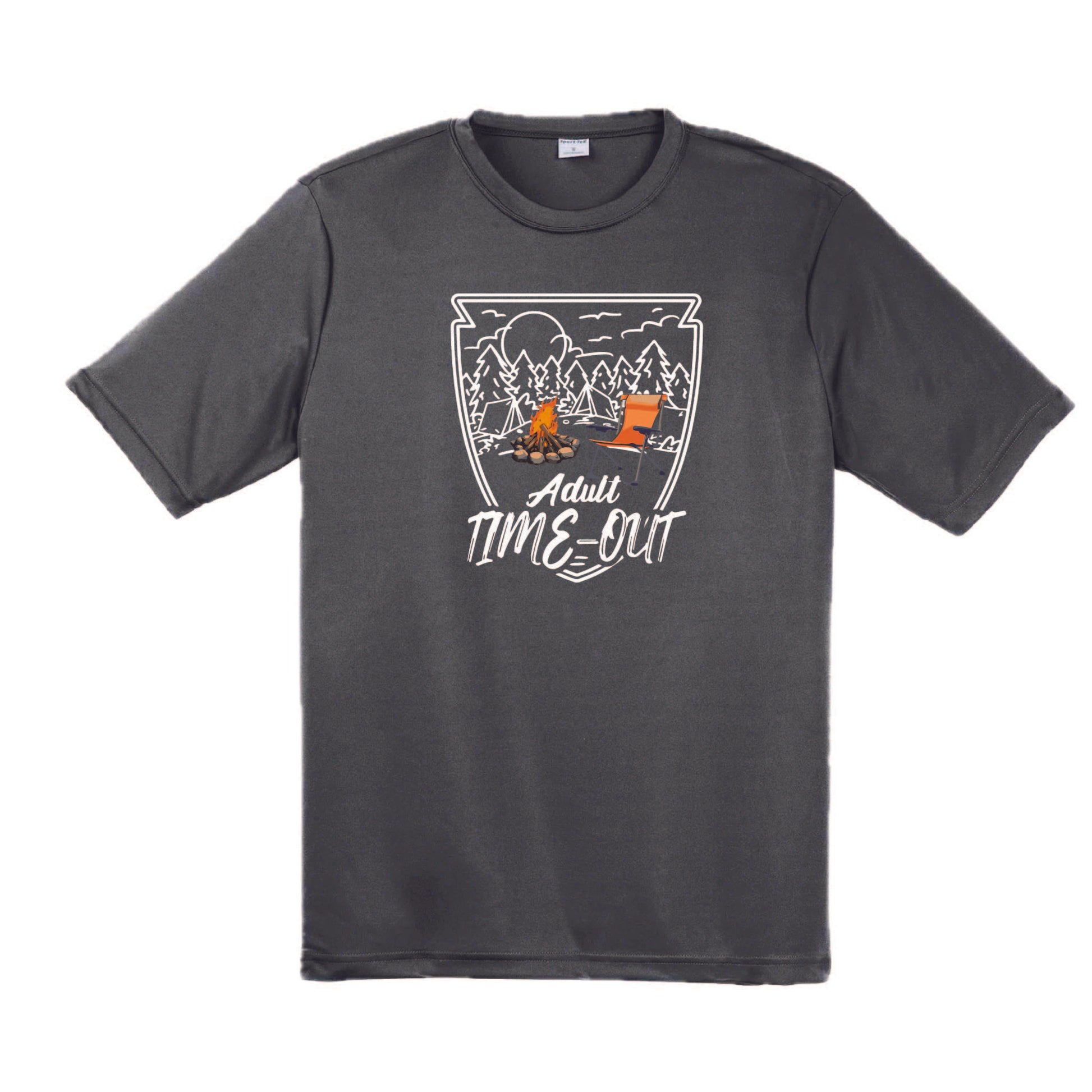 Adult Time Out | Men's Short Sleeve Camping T-Shirt | 100% Polyester
