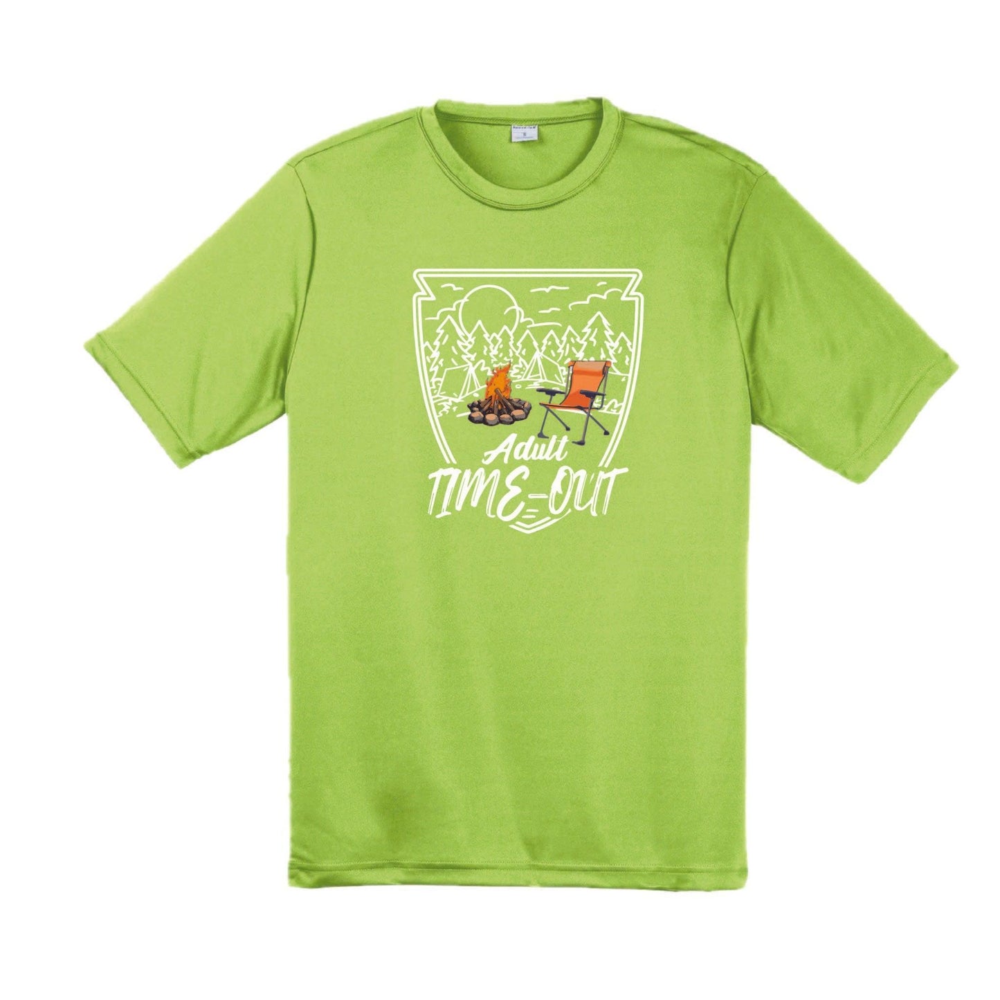 Adult Time Out | Men's Short Sleeve Camping T-Shirt | 100% Polyester