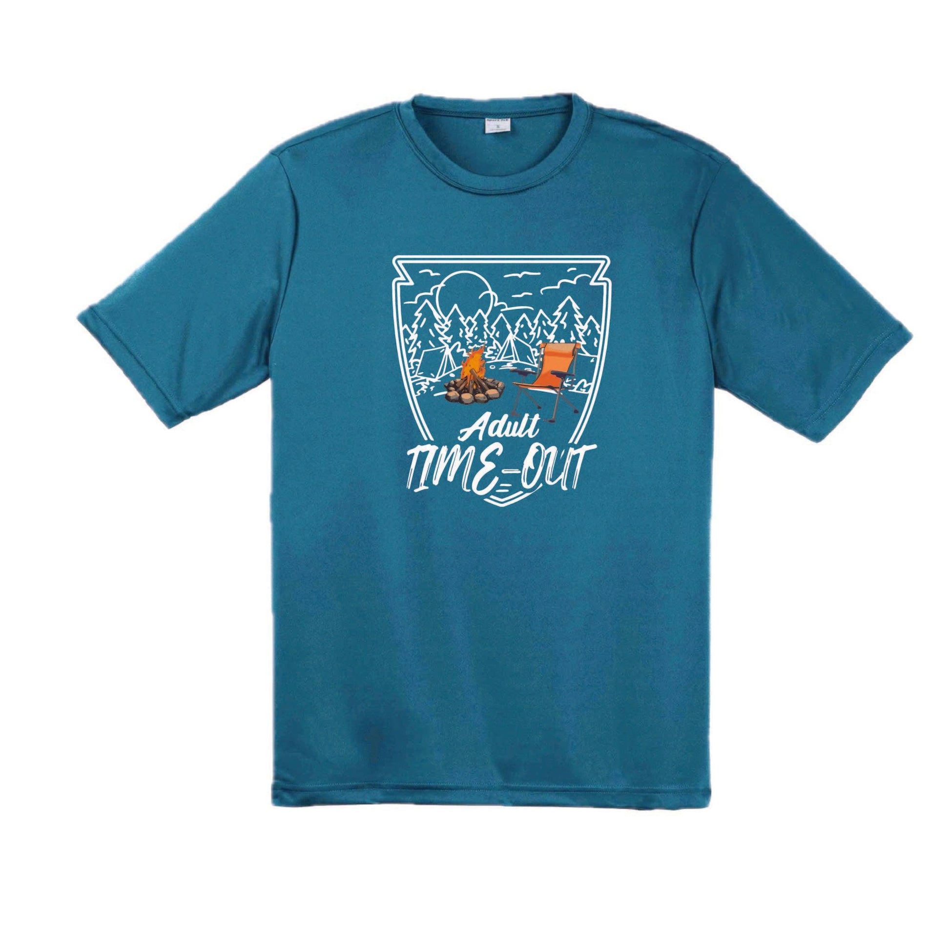Adult Time Out | Men's Short Sleeve Camping T-Shirt | 100% Polyester