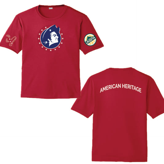 American Heritage High USHPA | Men's Short Sleeve Crewneck T-Shirts | 100% Polyester
