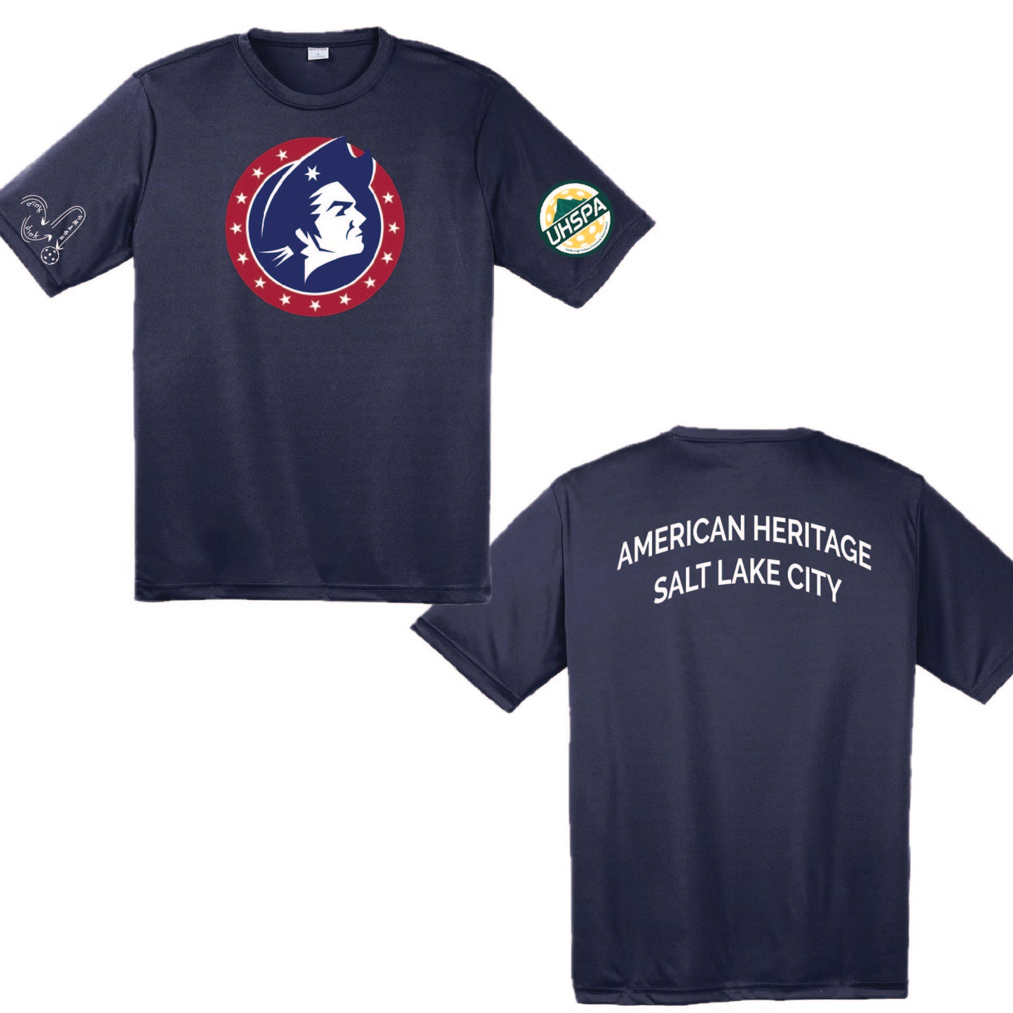 American Heritage High Salt Lake City USHPA | Men's Short Sleeve Crewneck T-Shirts | 100% Polyester