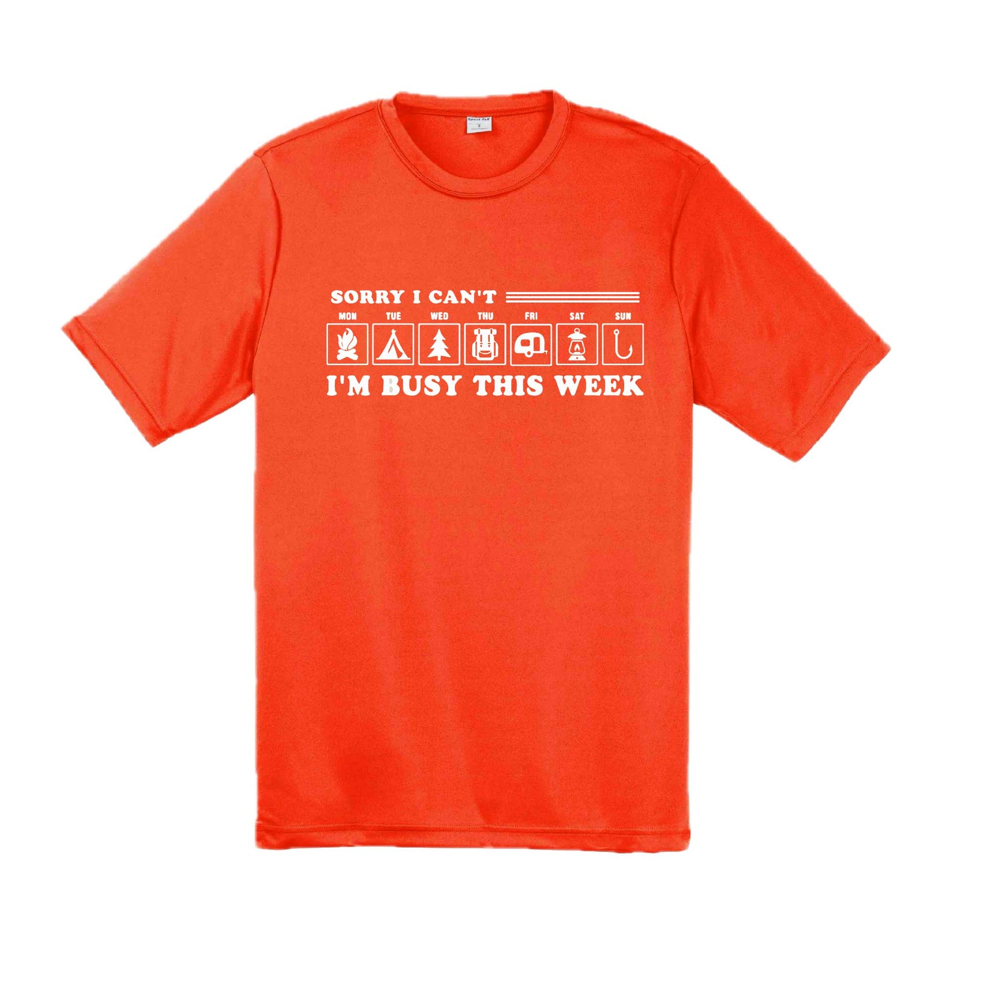 Sorry I Can't I'm Busy Camping This Week | Men's Short Sleeve Camping T-Shirt | 100% Polyester