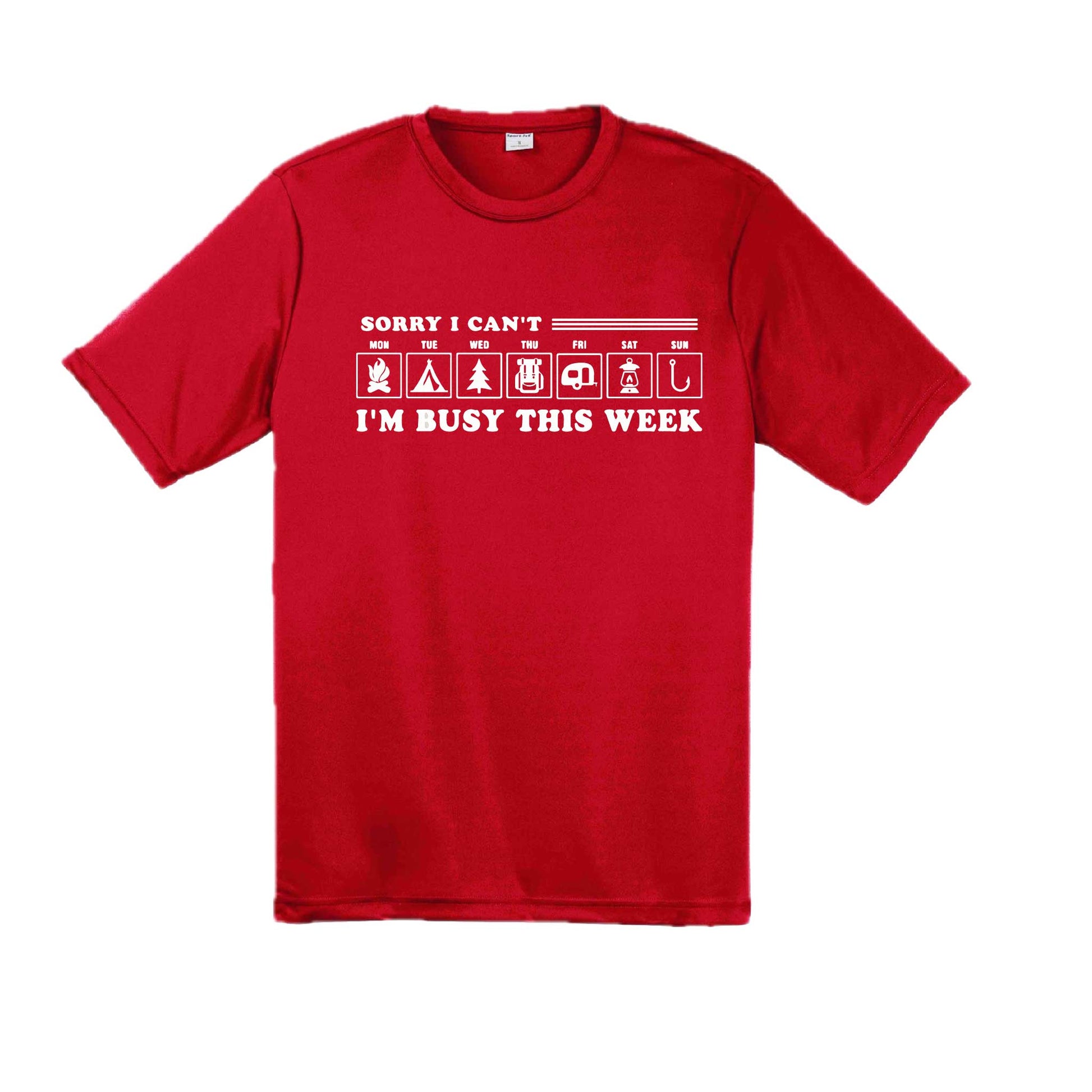 Sorry I Can't I'm Busy Camping This Week | Men's Short Sleeve Camping T-Shirt | 100% Polyester