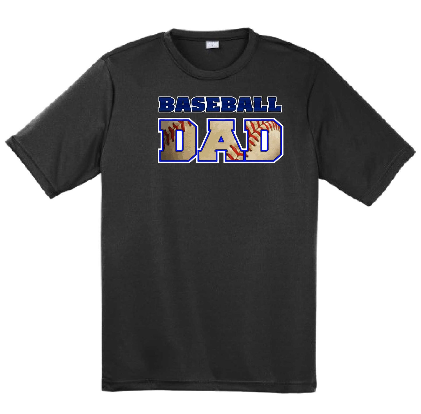 Baseball Dad | Men's Short Sleeve Athletic Baseball Performance T-Shirt | 100% Polyester