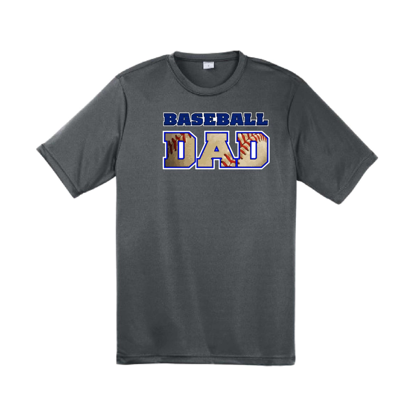 Baseball Dad | Men's Short Sleeve Athletic Baseball Performance T-Shirt | 100% Polyester
