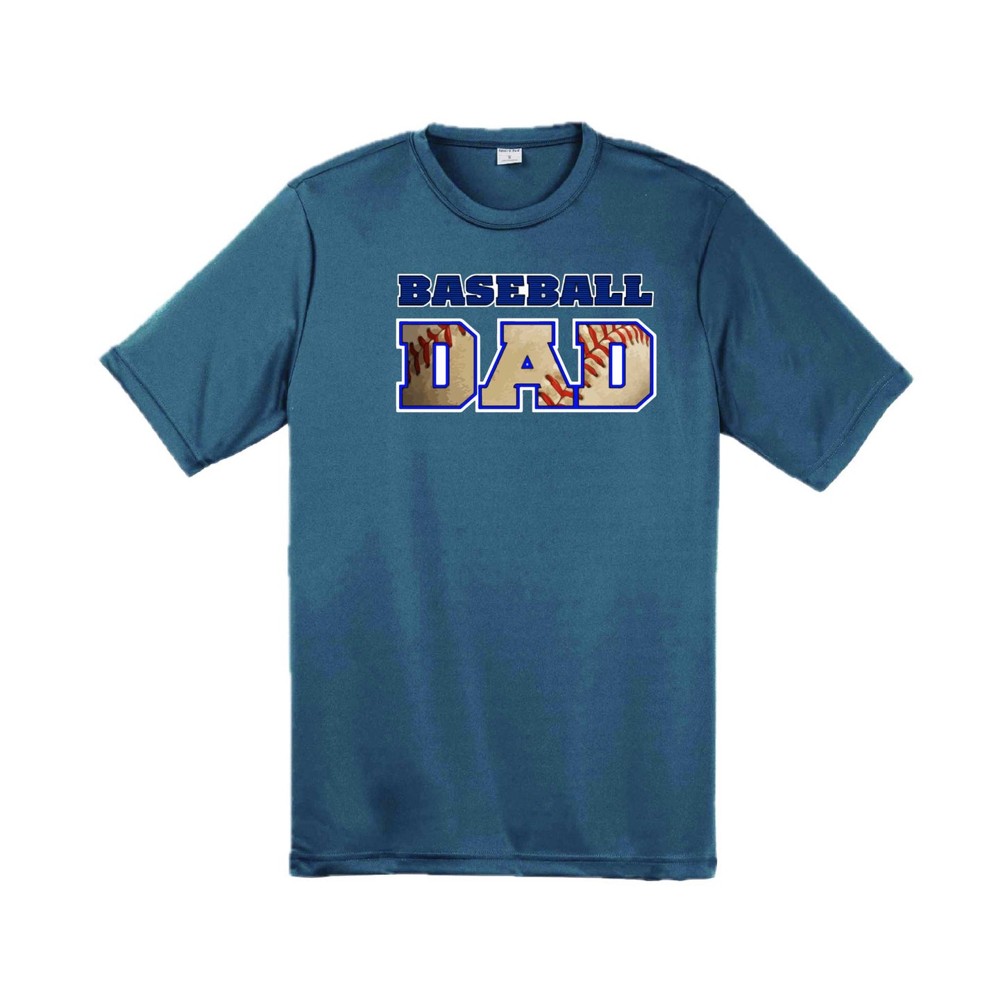 Baseball Dad | Men's Short Sleeve Athletic Baseball Performance T-Shirt | 100% Polyester