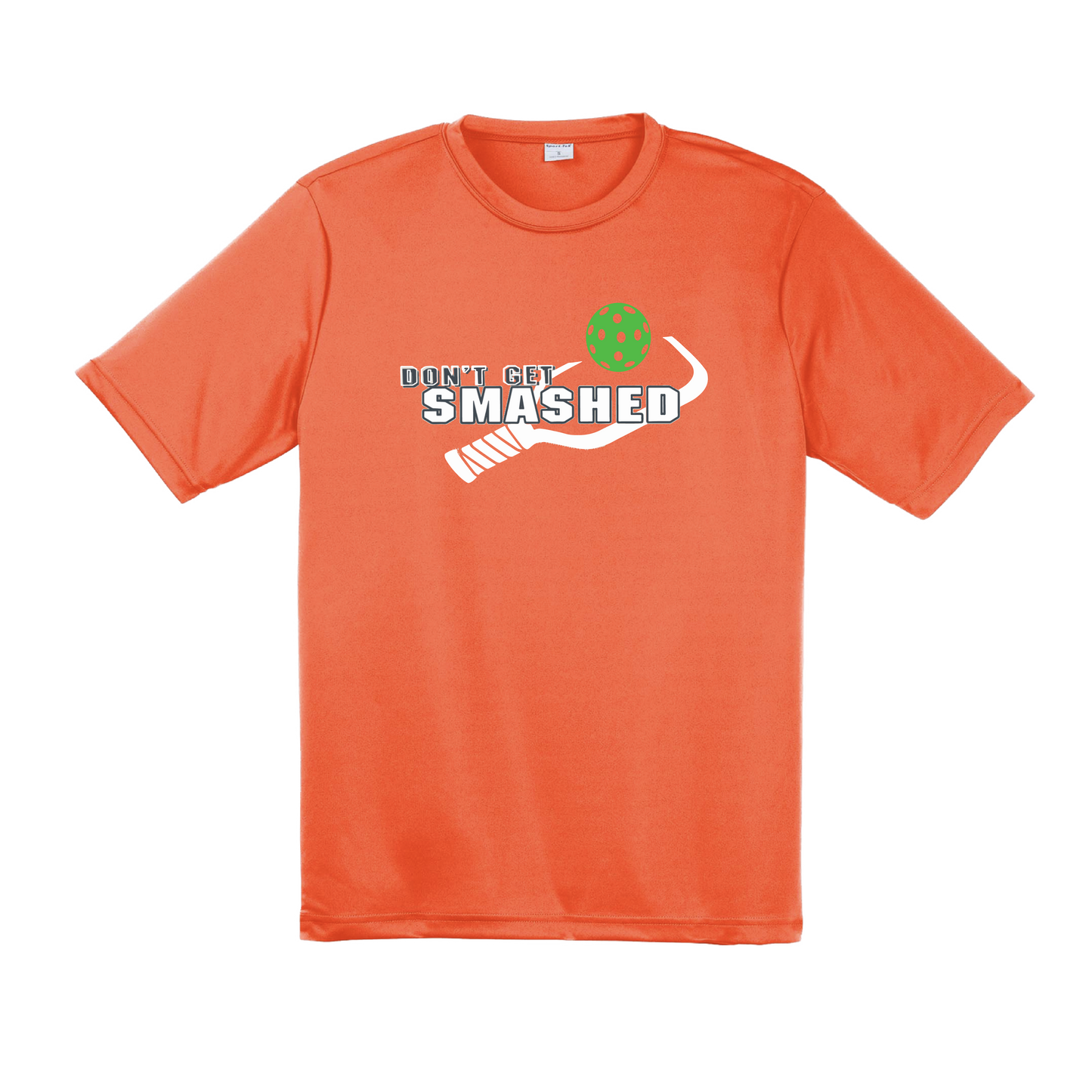 Don't Get Smashed With Pickleballs (Red Green Rainbow) Customizable | Men's Short Sleeve Pickleball Shirt | 100% Polyester