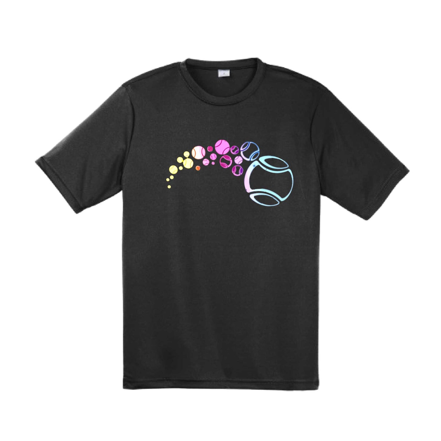 Tennis Focus | Men's Short Sleeve Athletic Tennis Performance T-Shirt | 100% Polyester