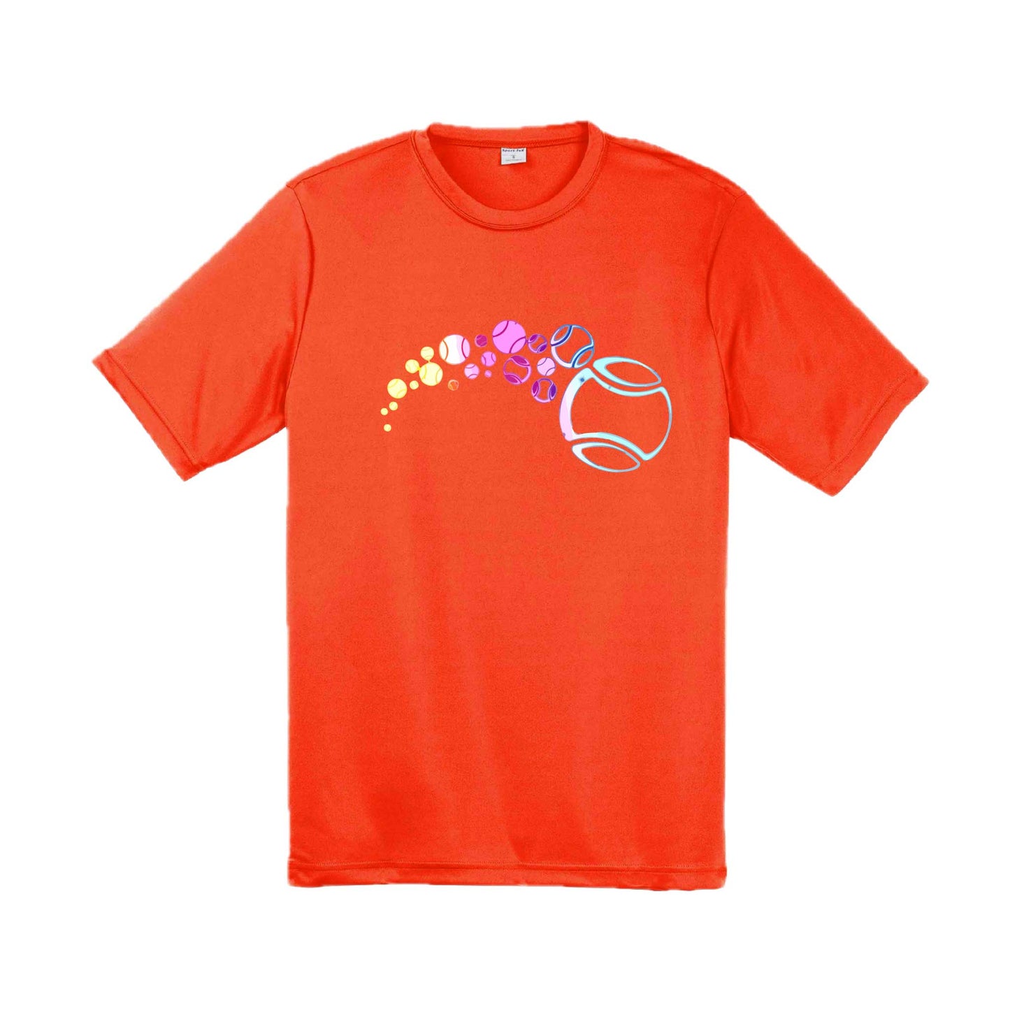 Tennis Focus | Men's Short Sleeve Athletic Tennis Performance T-Shirt | 100% Polyester