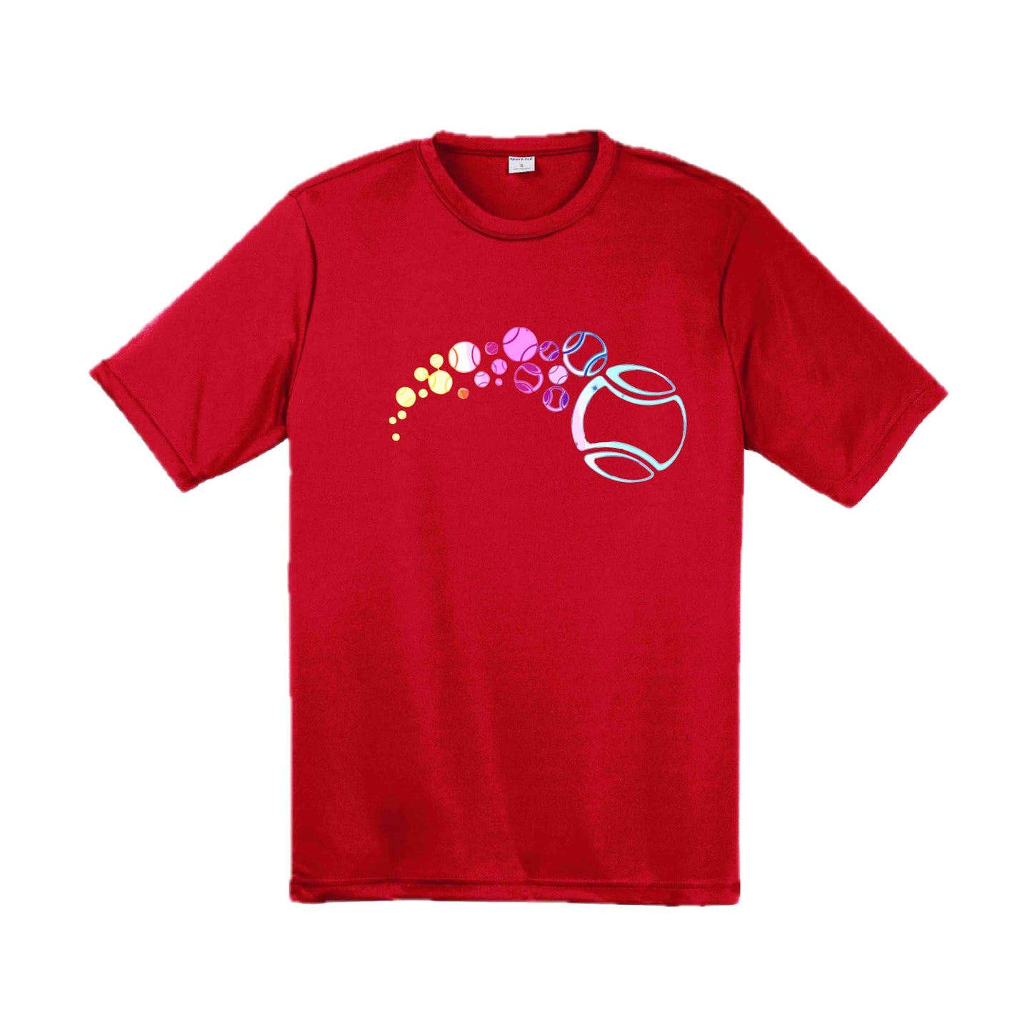 Tennis Focus | Men's Short Sleeve Athletic Tennis Performance T-Shirt | 100% Polyester