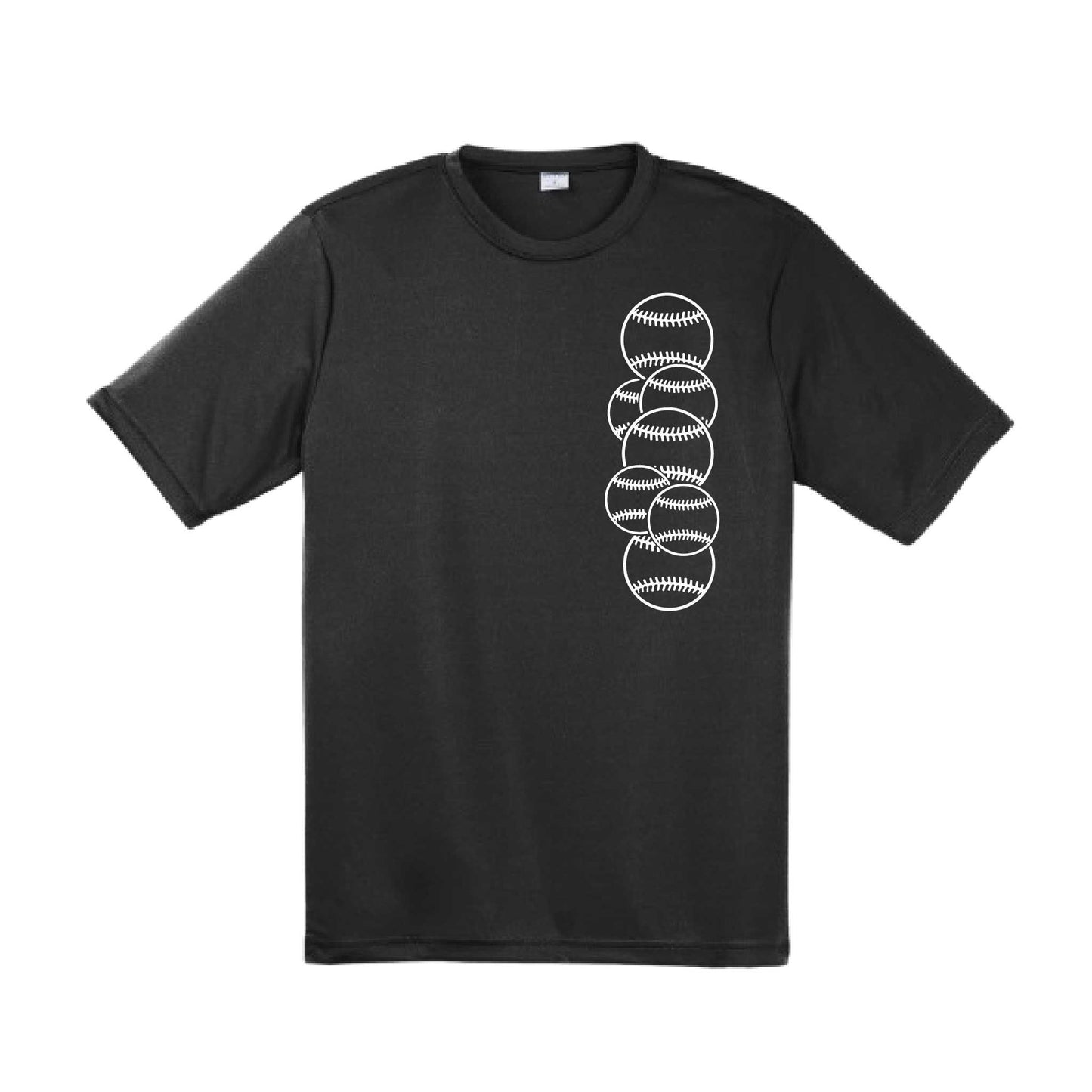 Full Count | Men's Short Sleeve Athletic Baseball Performance T-Shirt | 100% Polyester