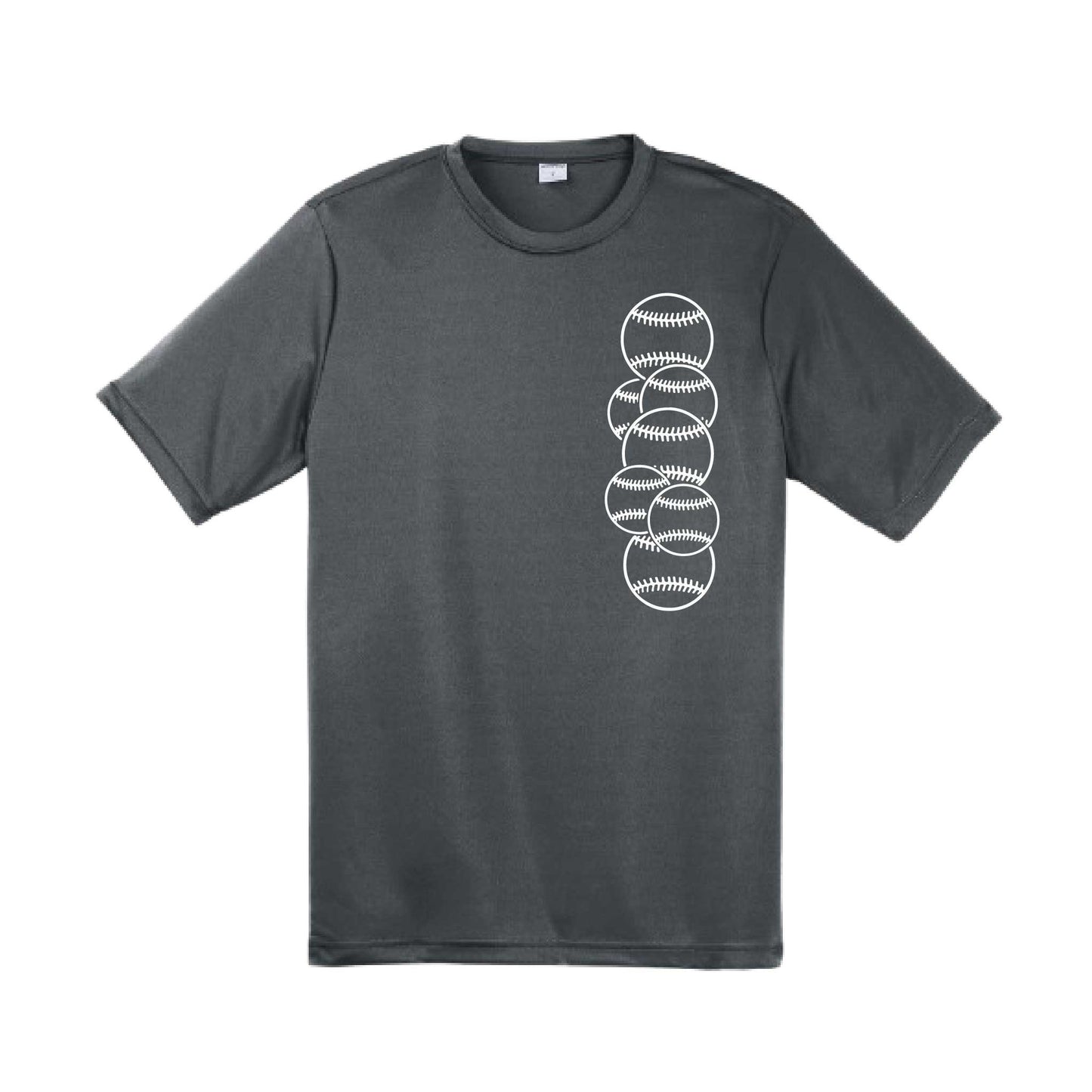 Full Count | Men's Short Sleeve Athletic Baseball Performance T-Shirt | 100% Polyester