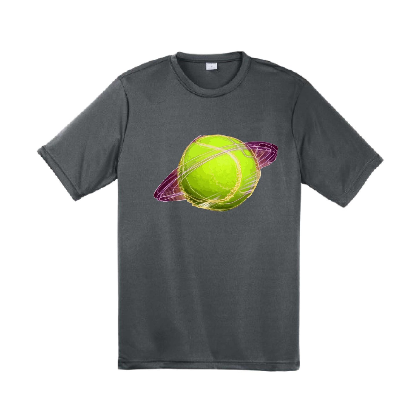 Galactic Tennis | Men's Short Sleeve Athletic Tennis Performance T-Shirt | 100% Polyester