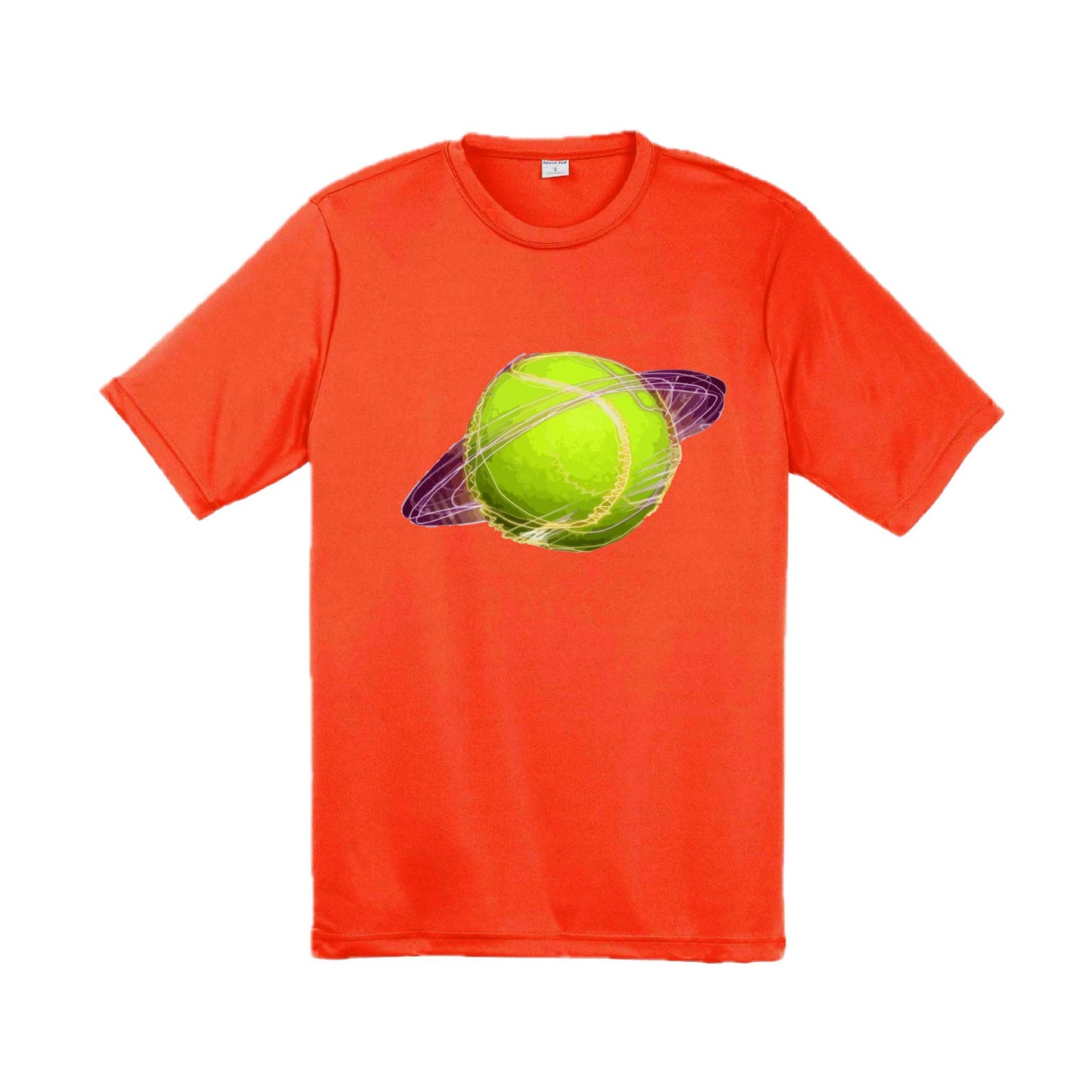 Galactic Tennis | Men's Short Sleeve Athletic Tennis Performance T-Shirt | 100% Polyester