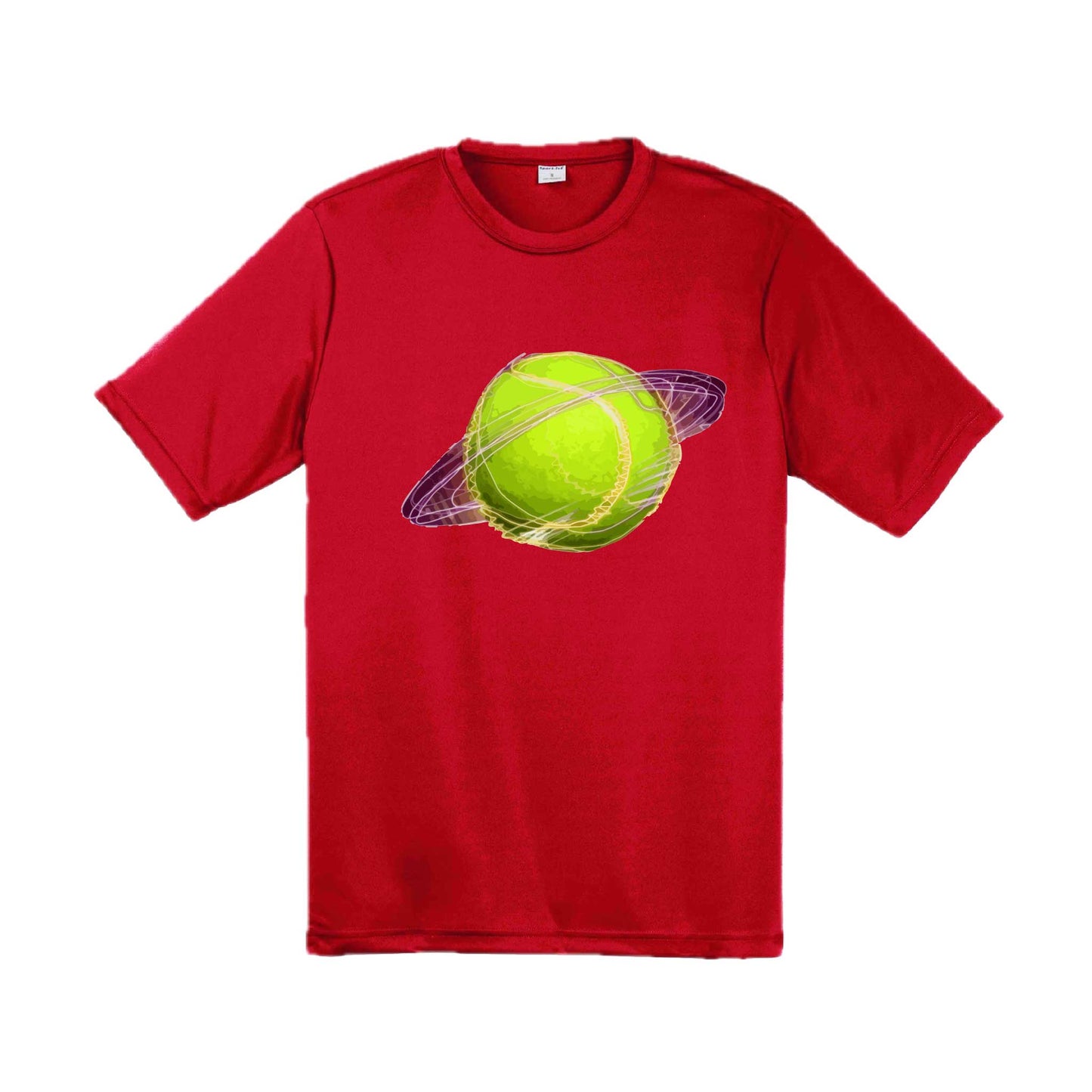 Galactic Tennis | Men's Short Sleeve Athletic Tennis Performance T-Shirt | 100% Polyester