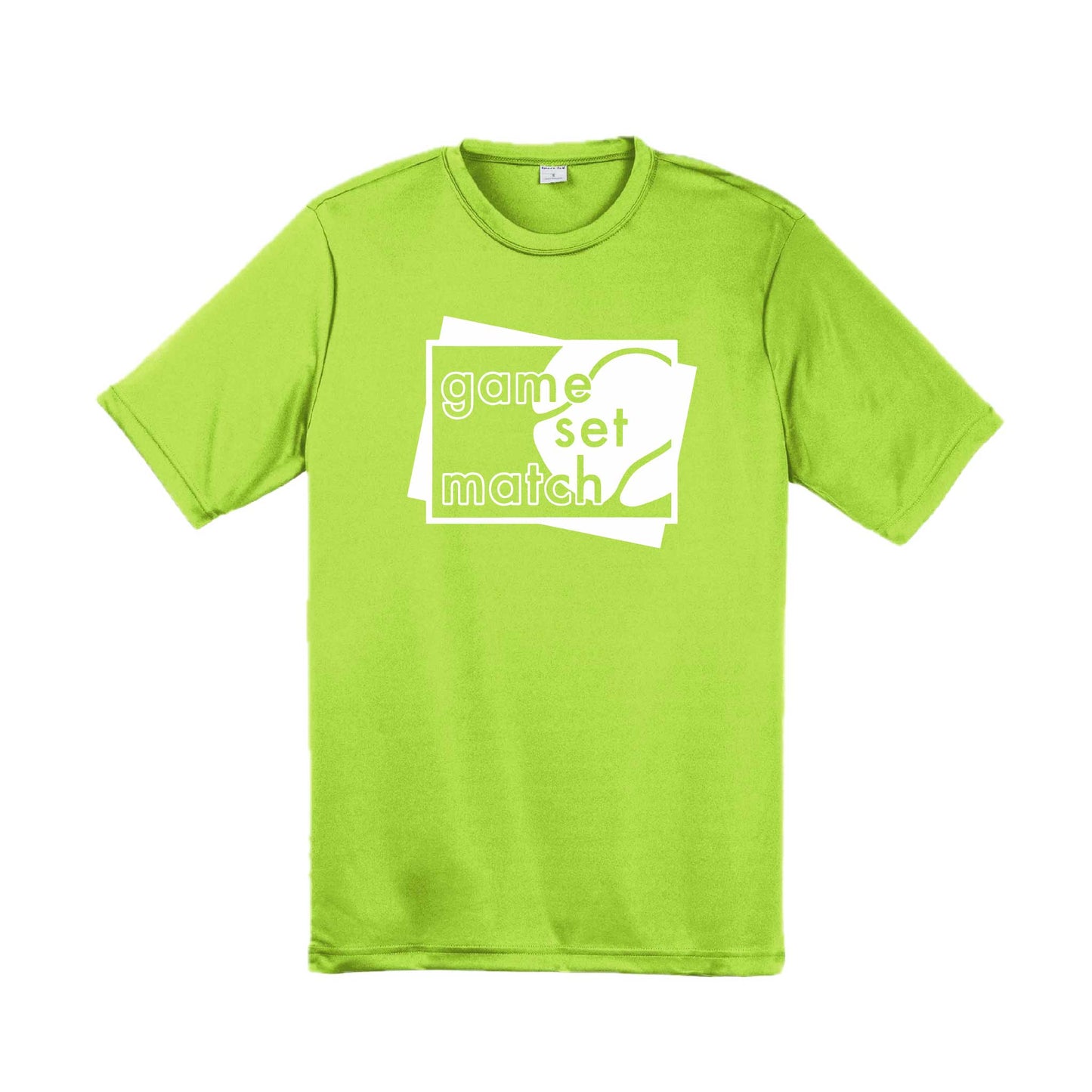 Game Set Match | Men's Short Sleeve Athletic Tennis Performance T-Shirt | 100% Polyester