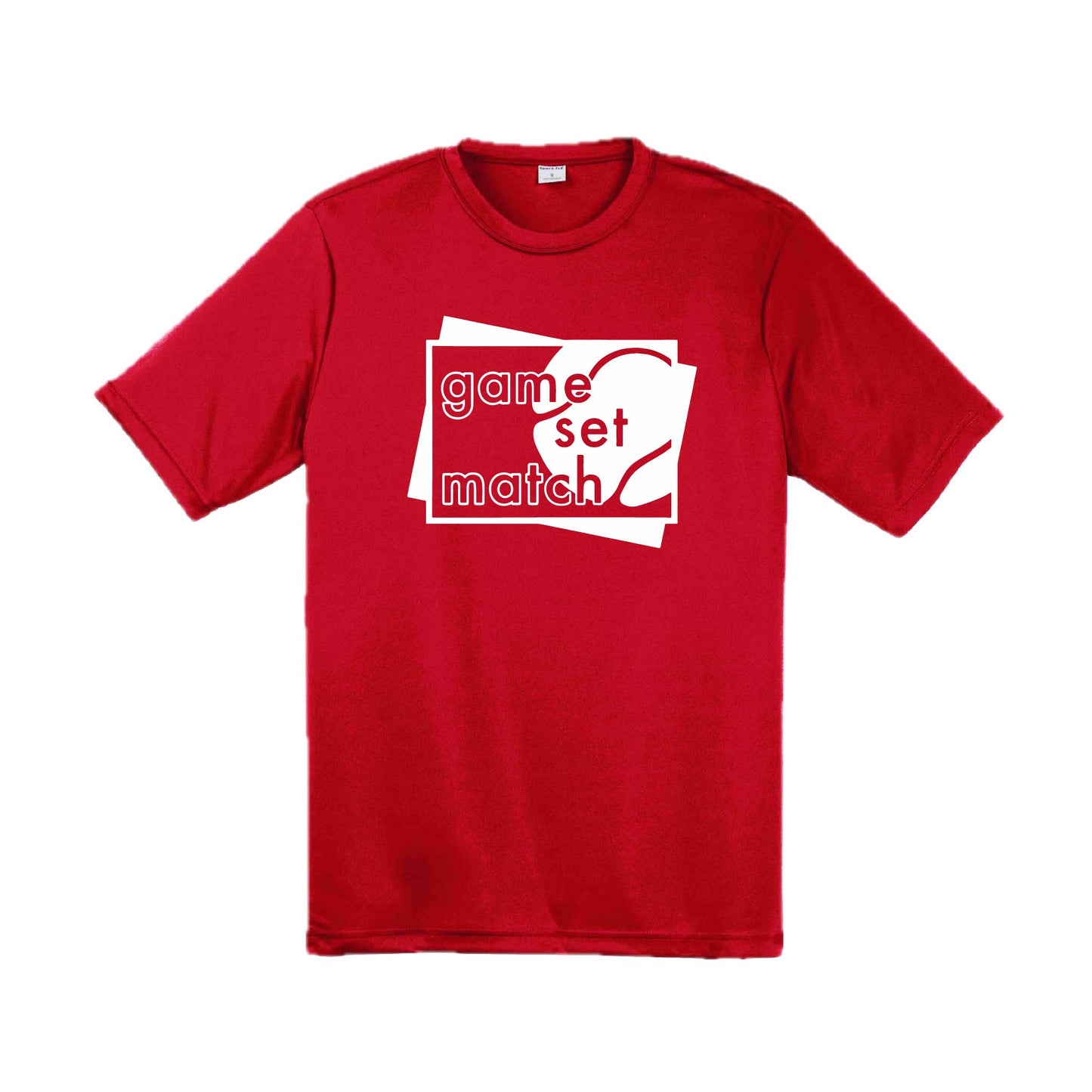 Game Set Match | Men's Short Sleeve Athletic Tennis Performance T-Shirt | 100% Polyester