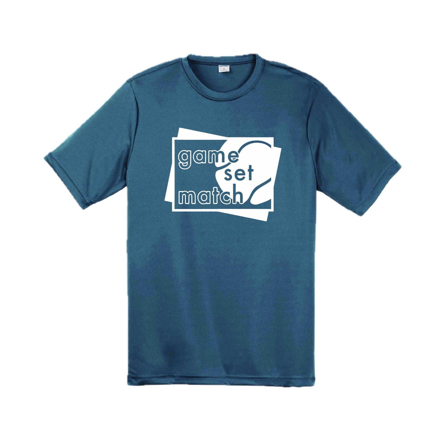 Game Set Match | Men's Short Sleeve Athletic Tennis Performance T-Shirt | 100% Polyester