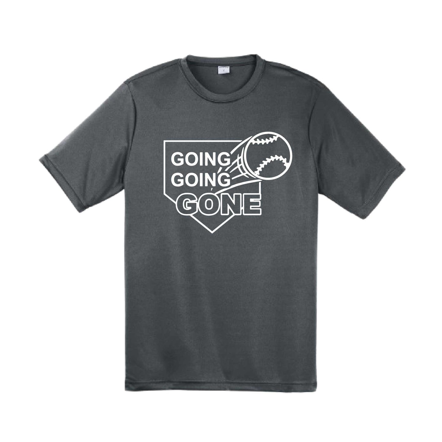Going Going Gone | Men's Short Sleeve Athletic Baseball Performance T-Shirt | 100% Polyester