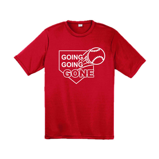 Going Going Gone | Men's Short Sleeve Athletic Baseball Performance T-Shirt | 100% Polyester