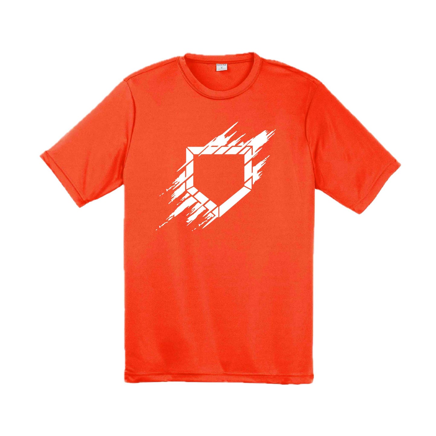 Home Plate | Men's Short Sleeve Athletic Baseball Performance T-Shirt | 100% Polyester