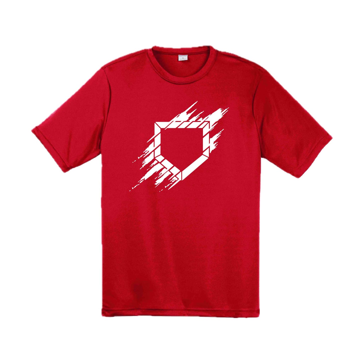 Home Plate | Men's Short Sleeve Athletic Baseball Performance T-Shirt | 100% Polyester
