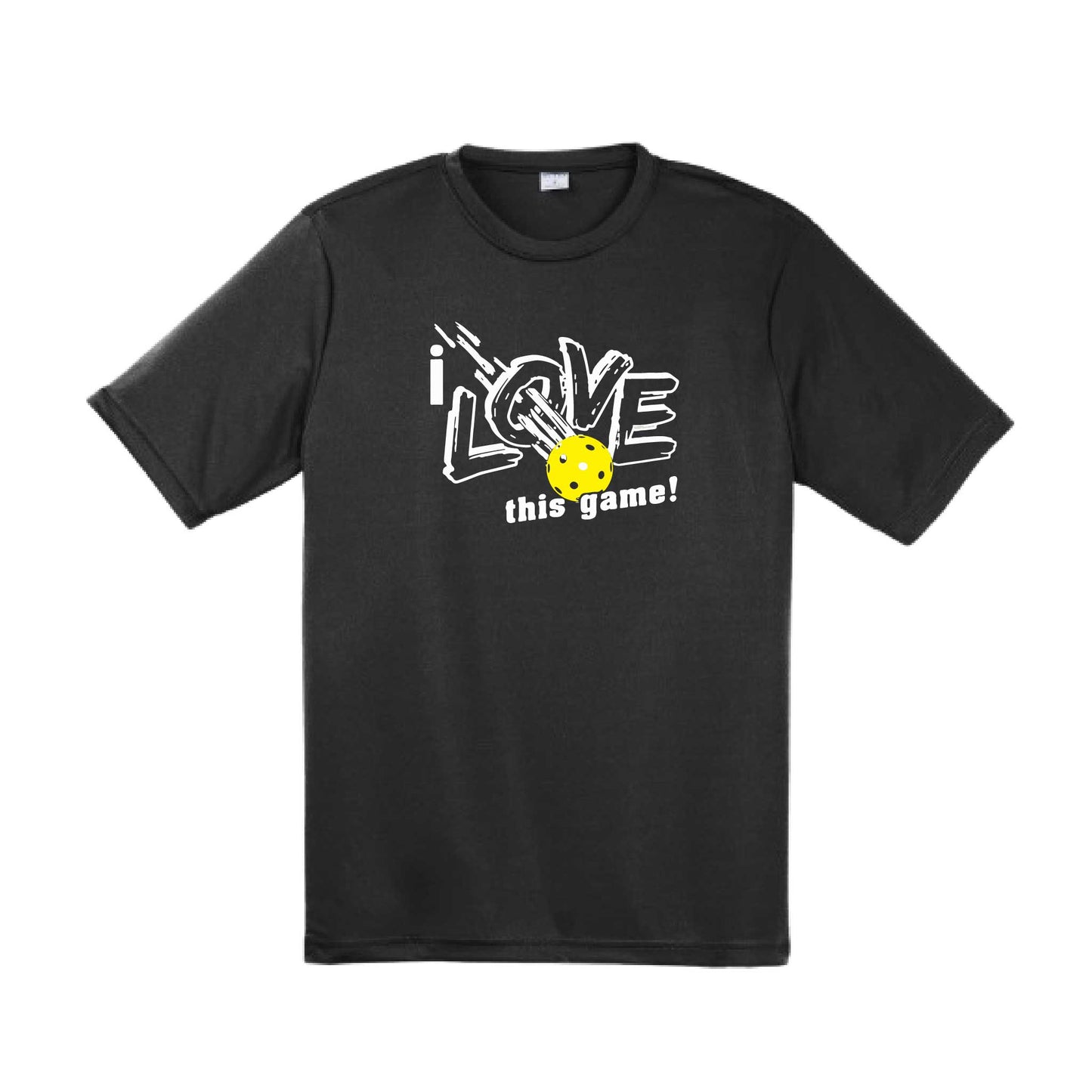 I Love This Game | Men's Short Sleeve Athletic Pickleball Performance T-Shirt | 100% Polyester