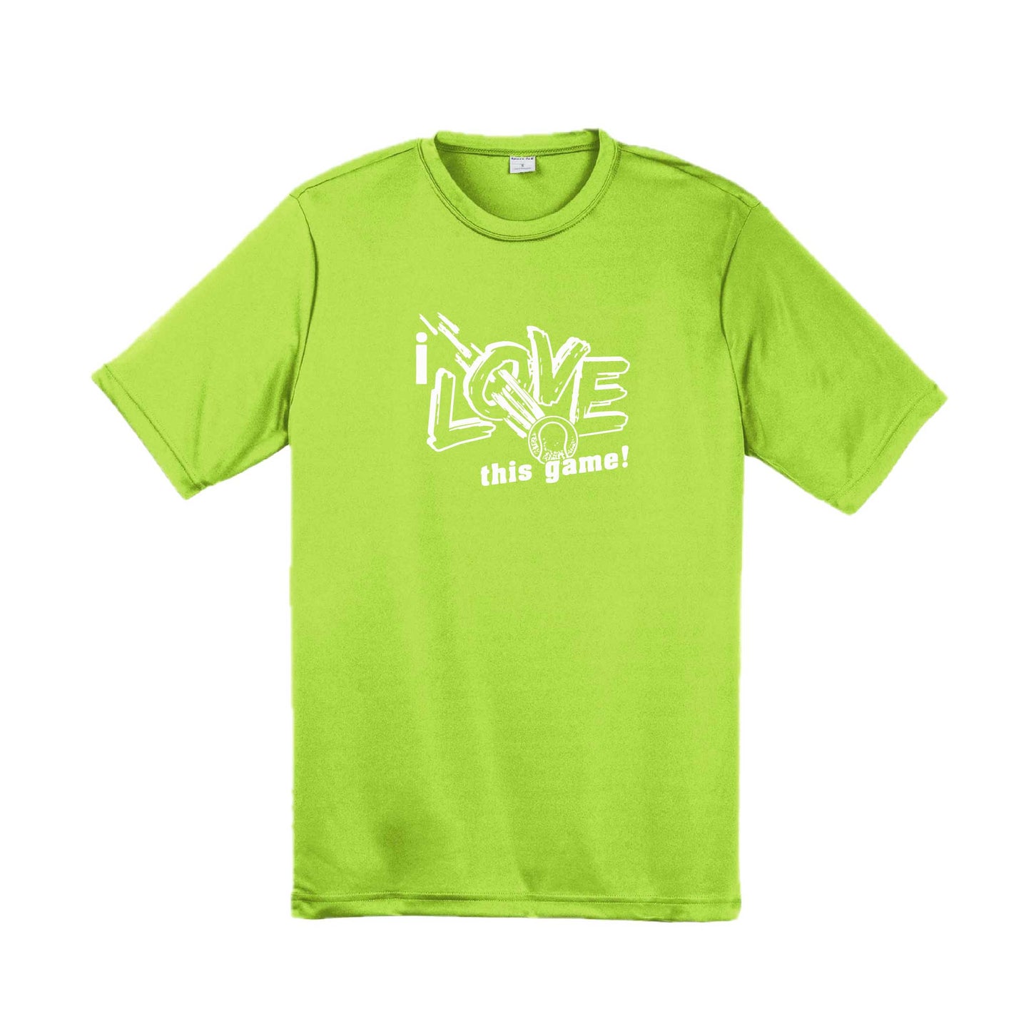 I Love This Game | Men's Short Sleeve Athletic Tennis Performance T-Shirt | 100% Polyester