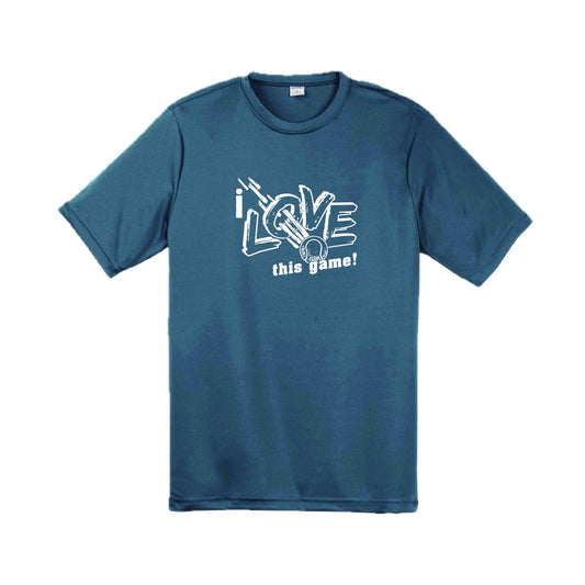 I Love This Game | Men's Short Sleeve Athletic Tennis Performance T-Shirt | 100% Polyester