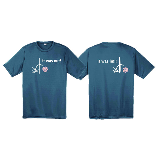 It Was Out! It Was In! (Pickleballs Patriotic Stars) | Men's Short Sleeve Athletic Performance T-Shirt | 100% Polyester