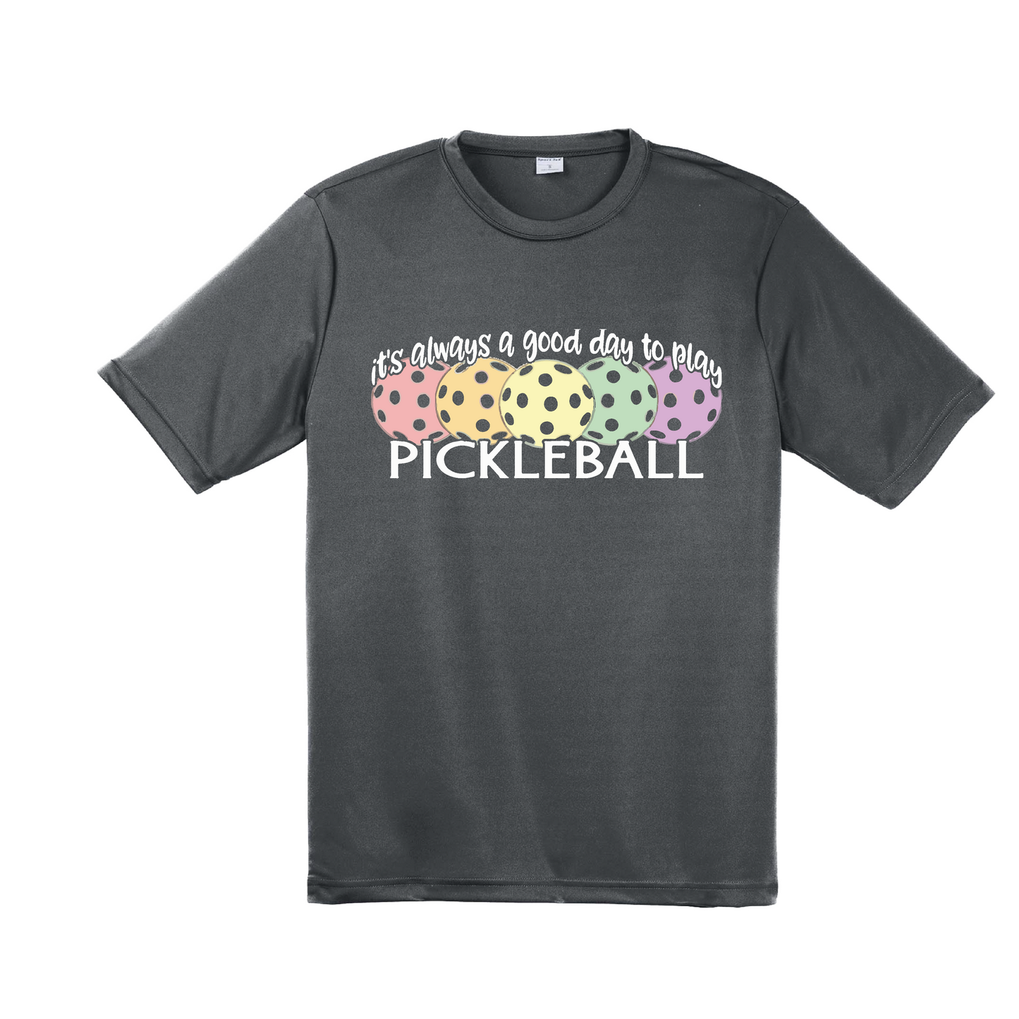 It's Always a Good Day to Play Pickleball | Men's Short Sleeve Athletic Shirt | 100% Polyester