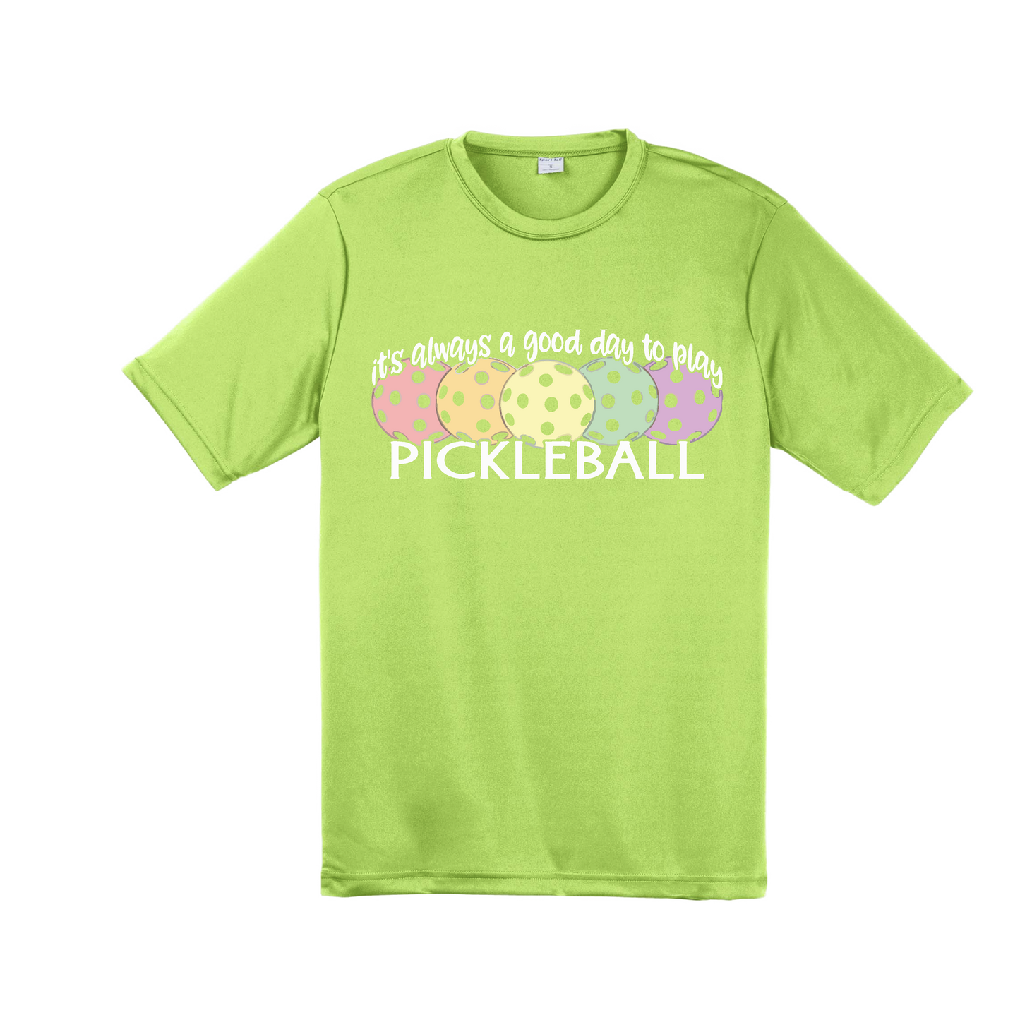 It's Always a Good Day to Play Pickleball | Men's Short Sleeve Athletic Shirt | 100% Polyester