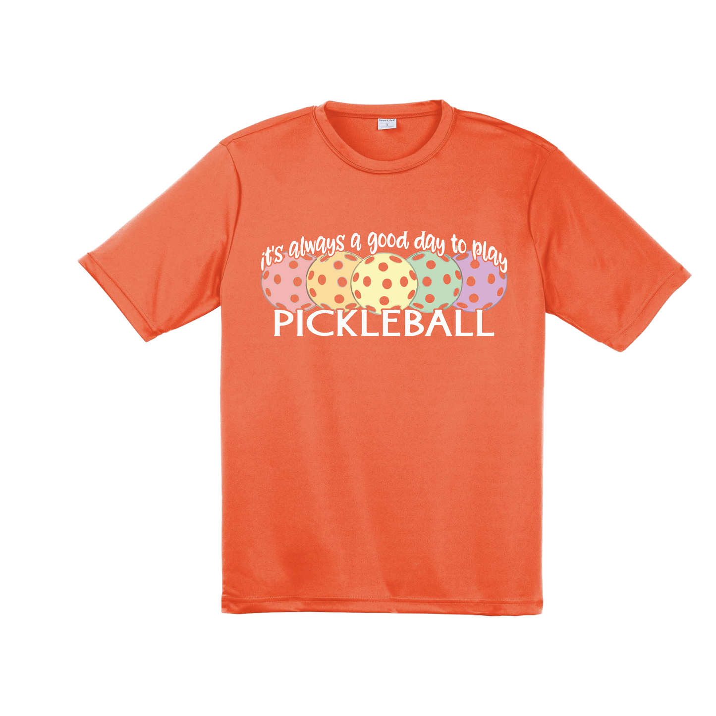 It's Always a Good Day to Play Pickleball | Men's Short Sleeve Athletic Shirt | 100% Polyester